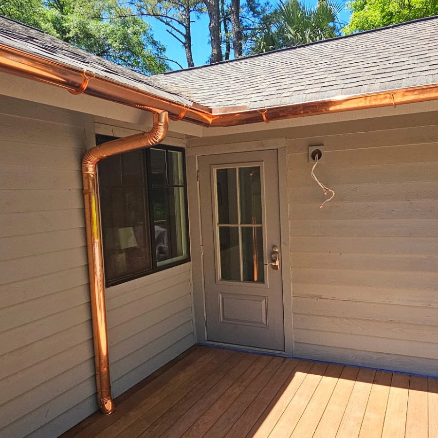 copper gutter